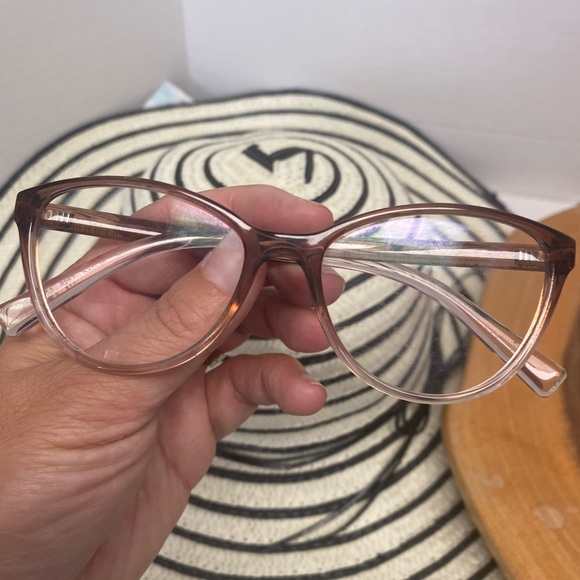 Armani Exchange Blush Mauve Pink Cat Eye Reading Glasses Frames - Picture 6 of 9